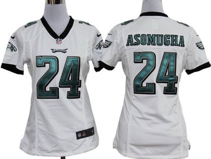 Philadelphia Eagles 24 Nnamdi Asomugha White Game Nike Team Jersey